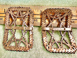 Antique cut steel French pair shoe accessory