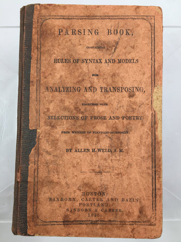 Parsing Book 1856 SOLD