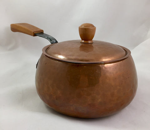 Vintage Swiss Fondue Pot Hand Hammered