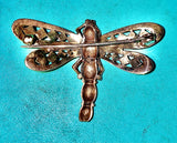 Brooch, Dragonfly Vintage marcasite silver pin