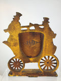 Cast iron NUYDEA Worcester and London Royal Mail Coach Bookend