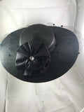 Hat Black Wide Brim and Veil SOLD