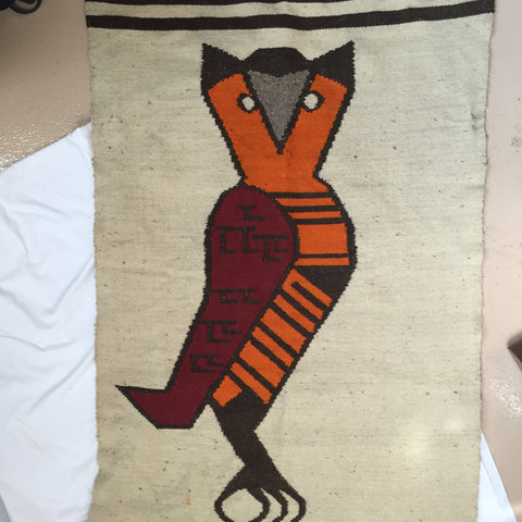 Owl Hand Woven MidCentury